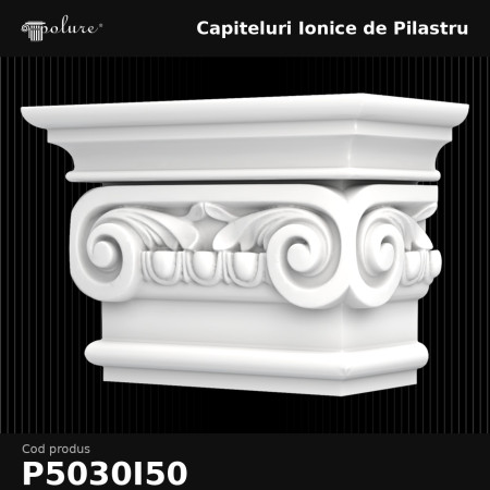 Pilastru cu Capitel Ionic 21x42x29 cm din Poliuretan