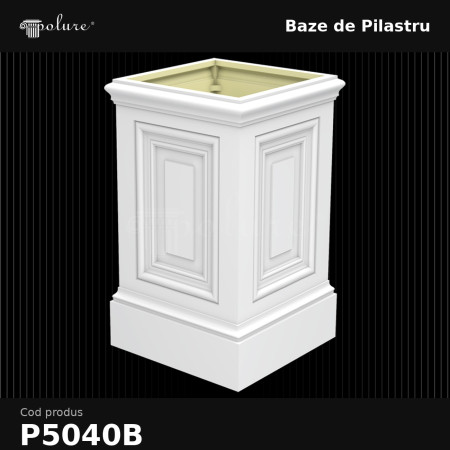 Produs decorativ din poliuretan: baza de pilastru 45x45x75 cm