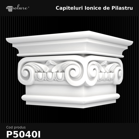 Capitel ionic pentru pilastru 60x60x41 cm din poliuretan