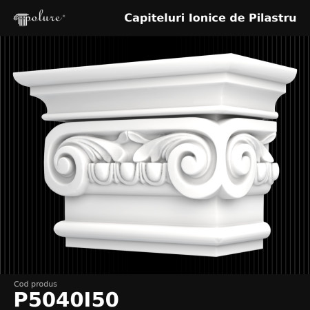 Capitel Ionic pentru Pilastru din Poliuretan 30x60x41 cm