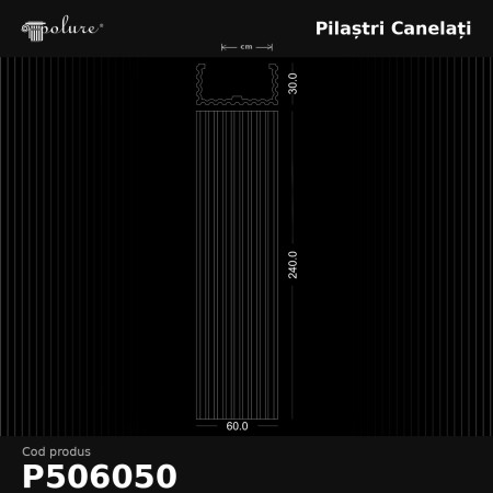 D506050 Yivli Pilaster Sütun