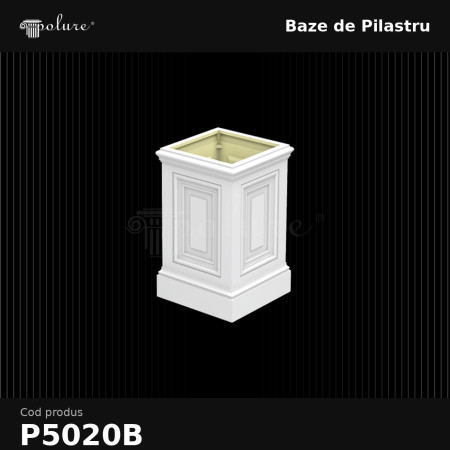 Bază decorativă pentru pilastru 22x22x36 cm din Poliuretan