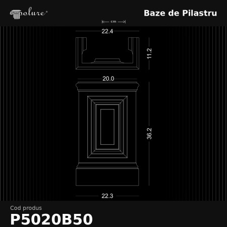 D5020B50 Pilaster Sütun Alt Kaide