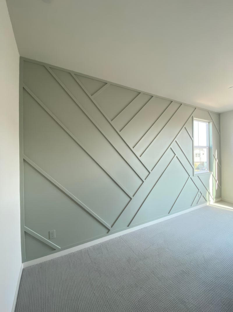 Montaj profil geometric perete  