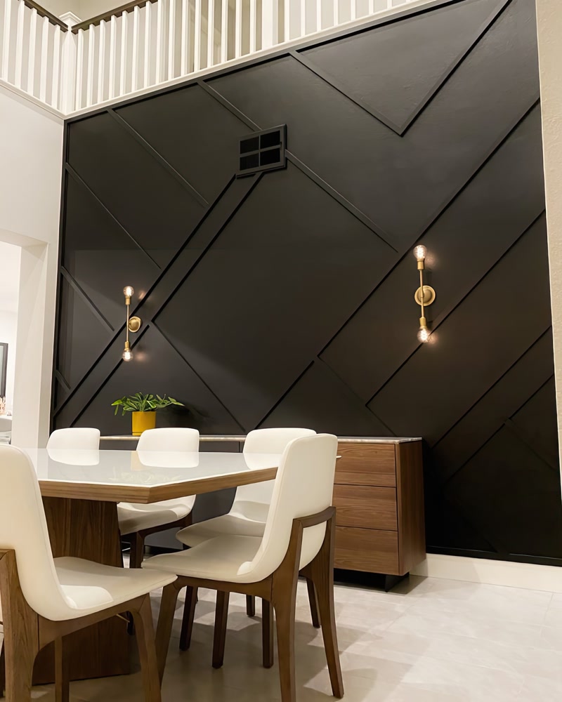 Montaj profil geometric perete  