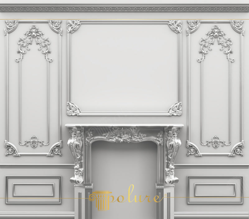 Montaj Profile Poliuretan Si Ancadramente Semineu P8401 Ansamblul decorativ de perete realizat din profile din poliuretan de înaltă densitate reprezintă o soluție tehnică avansată pentru finisajele interioare clasice, asigurând o stabilitate structurală superioară în comparație cu ipsosul tradițional. Această structură include ancadramente geometrice P85016 și P85008, colțare ornamentale P85016D și P85008G, alături de elemente decorative P2900A și seria P80115. Piesa centrală este masca de șemineu poliuretanic P8401, proiectată cu o densitate structurală de 150-220 kg/m³ (țintă ~160 kg/m³), ceea ce îi conferă o rezistență ridicată la impact mecanic și stabilitate la variații termice cuprinse între -100 °C / +80 °C.

Procesul de montaj al profilelor din poliuretan necesită o pregătire riguroasă a suportului mineral, care trebuie să fie uscat, lipsit de praf și nivelat. Fixarea elementelor pe perete se realizează utilizând un adeziv hibrid pe bază de polimeri cu ancorare rapidă, iar îmbinările de colț debitate la 45° necesită aplicarea unui adeziv special de sudură pentru poliuretan. Rata de absorbție a apei a materialului fiind sub 1%, elementele nu se deformează în timp din cauza umidității ambientale, oferind un avantaj net față de profilele din lemn sau gips.

Pentru obținerea unor linii continue și invizibile la nivelul îmbinărilor, după uscarea completă a adezivului (aproximativ 24 de ore), rosturile se șlefuiesc fin cu hârtie abrazivă cu granulație P240. Suprafața poliuretanului dens este pre-amorsată din fabrică cu un grund alb mat, facilitând o aderență optimă pentru vopselele lavabile pe bază de apă sau acrilice. În acest proiect, aplicarea prin pulverizare a două straturi de vopsea satinată gri deschis oferă un finisaj omogen, punând în valoare detaliile sculptate ale ornamentelor P80115SL și P80115SR fără a încărca textura reliefată.

Manteaua de șemineu P8401 funcționează ca un cadru decorativ independent, care poate fi integrat facil peste focare electrice sau bioetanol, păstrând o distanță de siguranță de minim 150 mm față de sursele de căldură directă. Din punct de vedere al eficienței pe șantier, greutatea redusă a profilelor reduce timpul de manoperă cu până la 50% față de elementele din piatră sau ipsos turnat. Această tehnică de amenajare oferă meșterilor și constructorilor un control absolut asupra aliniamentului simetric și un finisaj durabil, imun la fisuri micro-structurale.