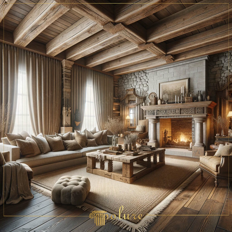 Poliuretan Grinzi Decorative Tavan Rustic P1981 Modele Grinzile din poliuretan din seria P1981 reprezinta profile decorative usoare destinate placarii si compartimentarii tavanelor in stil rustic sau clasic. Aceasta structura de casete si grinzi transversale simuleaza perfect aspectul lemnului masiv cioplit, oferind totodata avantaje tehnice majore in privinta greutatii reduse si a stabilitatii dimensionale. Cu o densitate medie de 150-220 kg/m³ (țintă ~160 kg/m³), aceste elemente din poliuretan nu incarca structura de rezistenta a cladirii, permitand montajul pe plafoane din gips-carton fara ranforsari metalice suplimentare. Profilul U interior facilita mascarea cablurilor electrice sau a altor trasee tehnologice direct pe plafon.

Sistemul modular format din seriile P1981A pana la P1981L permite realizarea unor retele complexe de grinzi si capriori cu imbinari precise. Montajul grinzilor din poliuretan se efectueaza prin lipire cu adeziv structural pe baza de poliuretan si fixare mecanica auxiliara cu holzsuruburi in punctele de intersectie. Datorita coeficientului de absorbtie a apei sub 1%, materialul nu sufera deformari, fisuri sau modificari dimensionale cauzate de fluctuatiile de umiditate din incapere. Suprafata profilului este pregatita tehnic pentru aplicarea baiturilor sau vopselelor acrilice pe baza de apa, permitand obtinerea diferitelor nuante de lemn patinat.

Din punct de vedere al comportamentului termic si fizic, poliuretanul de inalta densitate rezista la un interval de temperatura cuprins intre -100 °C / +80 °C, fiind stabil in apropierea surselor de caldura cum ar fi semineele incastrate. Spre deosebire de lemnul natural masiv, grinzile sintetice nu atrag insecte xilofage si nu necesita tratamente periodice de ignifugare sau anti-fungice. Greutatea redusa de aproximativ 1.5 - 2.5 kg pe metru liniar simplifica manevrarea pe santier si reduce timpul total de punere in opera cu pana la 60% comparativ cu dulgheria traditionala.

In spatiile rezidentiale cu tavane inalte, configuratia de retea tip raster creeaza un echilibru vizual intre volumul incaperii si elementele de mobilier. Imbinarea grinzilor secundare cu cele principale se realizaza prin debitare la unghi de 45 sau 90 de grade cu ferastraul manual, iar rosturile de imbinare se sigileaza cu mastic flexibil special. Dupa slefuirea usoara cu hartie abraziva de granulatie 240, suprafetele pot fi finisate uniform, rezultand o structura continua cu aspect autentic de bustean sau grinda cioplita manual.