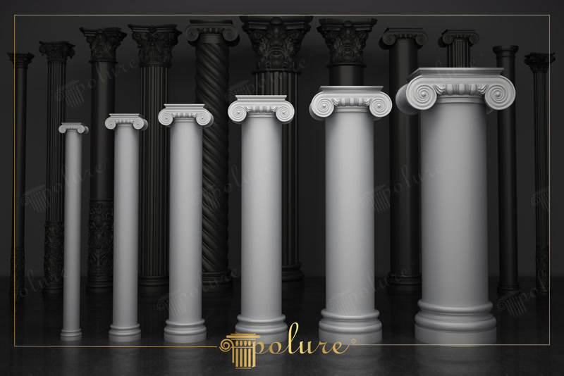 Stâlpi Decorativi Exterior  Stâlpi decorativi de exterior din poliuretan: coloană, capitel și bază, rezistenți la îngheț, foarte ușori, amorsați din fabrică și ușor d