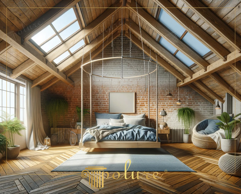 Panouri Decorative din Poliuretan Textură Stâncă P3004 Panouri decorative din poliuretan cu textură de stâncă P3004 montate pe perete într-un spațiu interior modern