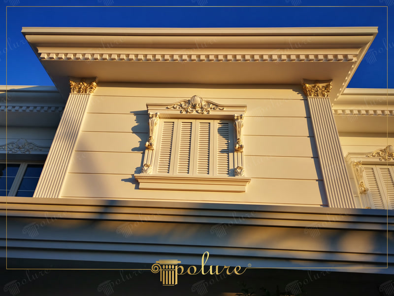 Console Decorative Fațadă  Console de fațadă din poliuretan: relief stabil la intemperii, absorbție sub 1%, greutate redusă și montaj pe termosistem cu adeziv poliuretanic.