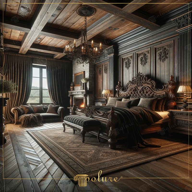 Plafon Casetat Rustic  Plafon casetat rustic din poliuretan de înaltă densitate: grinzi decorative ușoare, aspect de lemn, absorbție de apă sub 1%, montaj cu adeziv pol