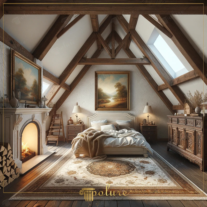 Rustic Bedroom Enriched with Polyurethane Beams, Where Traces of the Past Meet with Modern Comfort Rustic decor is a unique interior design style that draws inspiration from the depths of history and combines these inspirations with the comfort of m