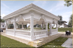 Polyurethane Pergola Designs: Classic Style Outdoor Living Spaces Harmonized with Nature - Exterior Classic Gazebo Winter Garden Decoration Ideas and Inspirations