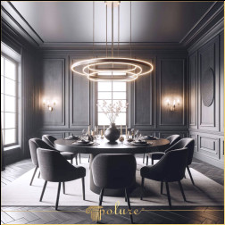 Design de sufragerie decorată cu muluri de perete și tavan: un punct de întâlnire estetic  Salile de mese sunt inima și punctul de adunare al unei case. Acesta este un loc în care familia și prietenii se reunesc, discută și împărtăș