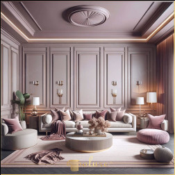 Decorare simplă cu șine de perete și tavan în camera de zi de design, împingând limitele eleganței Camerele de zi sunt zone în care scăpăm de stresul vieții de zi cu zi și găsim liniște și petrecem timp de calitate cu familia și prietenii n