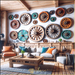 Grinzi din poliuretan cu farmec rustic și decorațiuni pentru roți de cărucior Decorul rustic nu este doar o tendință de design, ci și o expresie a stilului de viață. Este posibil să purtați acest stil în fiecare colț al