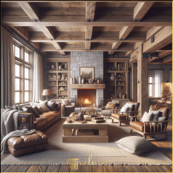 Decor rustic modern cu căldura unui design interior din lemn cu grinzi din poliuretan și căpriori din bușteni Decorul rustic aduce un caracter unic și liniște caselor, aducând căldura și confortul materialelor naturale în spațiile de locuit moderne, mod