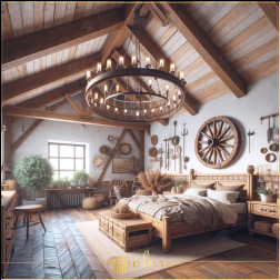 Transformare într-o casă caldă cu grinzi și bușteni din poliuretan cu farmec rustic Decorul rustic este arta de a crea o atmosferă liniștită și primitoare în locuințe, aducând căldura materialelor naturale și estetica abilit�