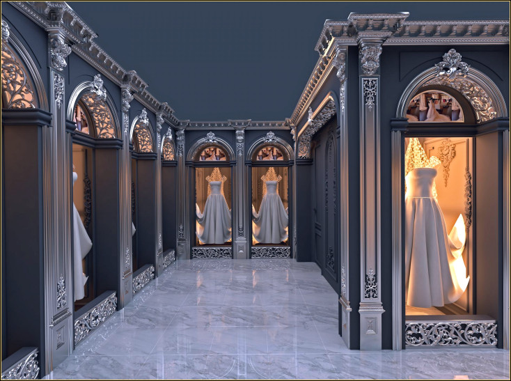 Idei de decorare vitrine rochii de mireasa Decorațiunile magazinului pe care le-am decorat cu produse din poliuretan în proiectul magazinului Bridal Shop din Istanbul sunt uluitoare. Adăugăm frumusețe peretelui simplu cu șipcile de perete, bordurile și ornamentele decorative pe care le aplicăm pe pereți în decorarea interioară atmosfera deosebita cu trecerile in interior cu produsele decorative din poliuretan aplicam grinzilor, nu uitam sa decoram oglinzile cu ornamente decorative Decoram coltul nostru special unde rochiile de mireasa sunt expuse cu gips-carton poliuretanic Oaspeții noștri folosim coloane de pilastru și capitelurile lor pe coloanele de pe fațada noastră interioară. Am creat un design armonios și, în final, noi plasați coroana noastră decorativă din poliuretan pe secțiunea de panouri de la intrarea magazinului nostru la exterior.