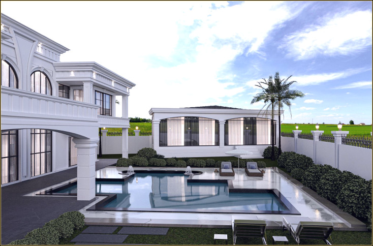 Lux Classic Villa Modele de decor exterior Mostre de amenajari interioare de vile In lucrarile de amenajare a vilei de lux lucram impreuna cu clientul inca din faza de proiect.Toate modelele si aplicatiile sunt realizate in conformitate cu nevoile proprietarului.Daca clientul doreste, acesta poate alege si o lucrare care ii place. mostrele de decorare a vilei pregătite în prealabil.