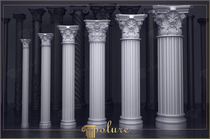 Modele de coloane din poliuretan Capete de coloane Modelele de coloane din poliuretan și anteturile de coloane sunt elemente decorative utilizate în interior și exterior, cu o notă estetică și o structură durabilă. Materialul din poliuretan ușor oferă o alternativă elegantă la modelele tradiționale de coloane din poliuretan, în diferite stiluri și detalii, oferă diverse opțiuni estetice în proiectele de arhitectură. titlurile coloanelor adaugă eleganță și caracter modelelor Aceste produse pot fi folosite în ornamente arhitecturale și decorațiuni interioare, permițându-le să adauge bogăție vizuală și eleganță spațiilor.