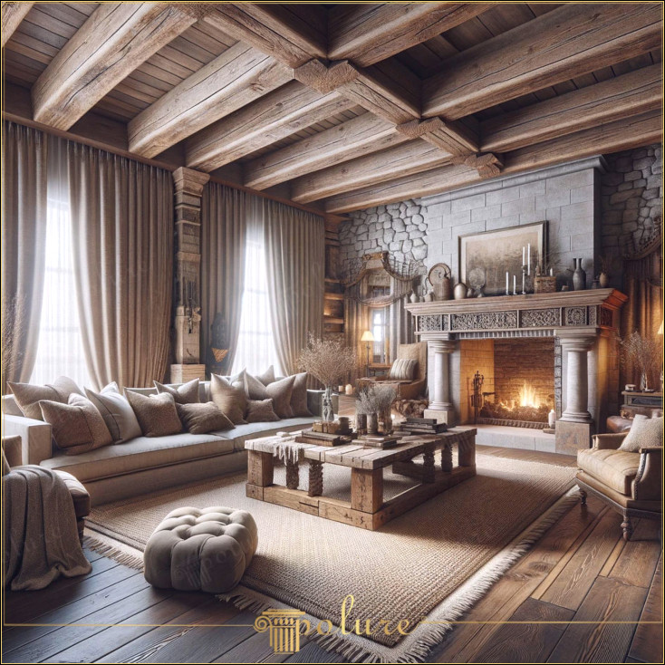 Bușteni din poliuretan decor rustic pentru camera de zi Decorarea sufrageriei din Bușteni Poliuretan este o aplicație de decorare realizată cu materiale din spumă poliuretanică utilizate pentru a obține un aspect estetic și elegant în spațiile interioare Poliuretanul este frecvent preferat în domeniul decorațiunii deoarece este un material ușor, rezistent și ușor de modelat este utilizat în tavane, pereți, tocuri de uși, ferestre și mobilier. Poate fi folosit în decorarea multor zone diferite. piatră sau metal poate fi tăiat și pictat cu ușurință pentru a crea modele speciale, făcându-l astfel potrivit pentru orice stil de decorare pentru sufragerie din lemn de poliuretan, rozete pe tavane, sfeșnice și obiecte decorative . Această aplicație ajută camera dvs. de zi să aibă o atmosferă mai bogată și mai elegantă. Mai mult, deoarece acest material este durabil, oferă o soluție de decorare de lungă durată. și oferă decorațiuni interioare Adaugă eleganță și caracter spațiilor tale