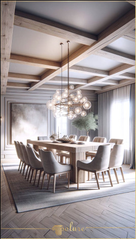 Grinda Poliuretan Lemn Texturat Modele Busteni Decoratiuni Rustice Sufragerie  Modelele de bușteni din lemn texturat cu grinzi de poliuretan oferă o modalitate perfectă de a crea o atmosferă naturală și impresionantă în decorațiunile rustice pentru living. Aceste detalii speciale de design maximizează căldura texturii lemnului și eleganța rustică a sufrageriei dumneavoastră face ca modelele de bușteni cu textura din grinda să fie extrem de utile în practică Aceste modele, preferate pentru decorațiunile de sufragerie, adaugă un caracter unic casei tale, prezentând în același timp elemente moderne și naturale în echilibru perfect sufrageriei tale și adaugă o notă elegantă spațiului tău de locuit. Aceste modele speciale, care reflectă aspectul lemnului natural, sunt de neuitat pentru pasionații de decorațiuni rustice și oferă o modalitate ideală de a crea un interior impresionant