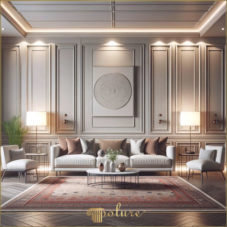 Decorare șină de perete și tavan pentru camera de zi modernă și confortabilă cu accente clasice Camerele de zi, care sunt inima spațiilor de locuit moderne, pot fi proiectate perfect pentru a îmbina confortul și estetica Livingul din imagine dezvăluie modul în care un decor simplu poate fi transformat într-unul bogat și sofisticat cu ajutorul lamelelor de perete și tavan. Decorat cu o paletă de culori neutre și lamele atrăgătoare, acest spațiu se încadrează în ritmul vieții moderne camera de zi adaugă caracter și bogăție camerei Aceste șipci oferă o integritate sofisticată designului general al spațiului, în timp ce evidențiază frumusețile arhitecturale ale interiorului armonie perfectă a elementelor și bogăție de texturi Paleta de culori neutre folosită în sufragerie din imagine permite ca lumina naturală să fie reflectată în cel mai bun mod și face ca spațiul să fie spațios și liniștit Tonurile de lemn și mobilierul elegant completează acest mediu liniștit, creând o atmosferă plăcută și primitoare. Iluminarea și o selecție atentă de accesorii. Alegerile de iluminare ale camerei reflectă un stil simplu și elegant luminoase și primitoare, în timp ce obiectele și plantele decorative adaugă o notă personală spațiului de locuit. Rezultat: un living dotat cu simplitate și eleganță. Scaunele din această imagine arată perfect cât de simplu decor poate fi impresionat și confortabil cu utilizarea de muluri de perete și tavan Vă puteți inspira din aceste idei de design atunci când vă proiectați propriul living și utilizați muluri de perete și tavan pentru a adăuga eleganță simplă spațiului dvs.