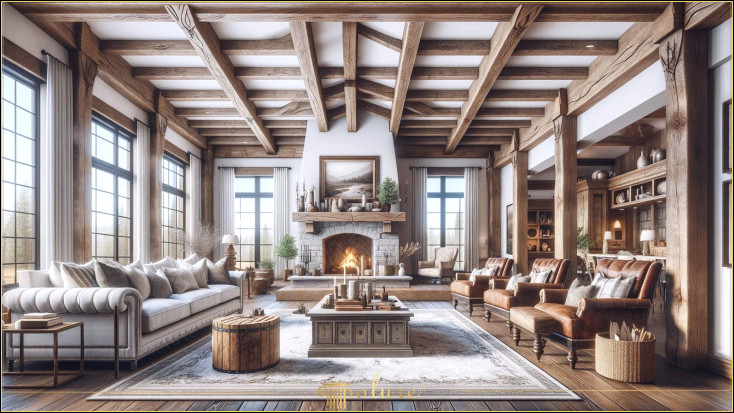 Armonia decorului rustic modern Grinzi de poliuretan și căpriori din bușteni În timp ce decorul rustic aduce frumusețe naturală și o senzație de căldură caselor noastre, grinzile din poliuretan și căpriorii din bușteni aduc acest stil cu o transformare modernă Aceste spații, decorate cu tavane înalte și ferestre mari, surprind aspectul rustic clasic într-un mod mai modern și durabil. Astfel, datorită ușurinței și flexibilității materialelor din poliuretan. Acest articol este despre grinzile și buștenii din poliuretan. Acesta examinează ce fel de confort și estetică oferă spațiile rustice create cu căpriori, cu texturi bogate, tonuri naturale și selecții elegante de mobilier transforma-ti casa intr-o evadare eleganta si intima.