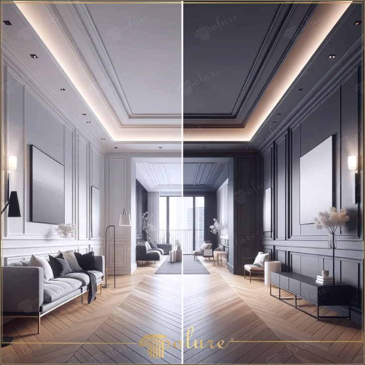 Eleganță contemporană în decorarea coridorului Armonie estetică cu lamele din poliuretan și plăci de gips-carton Decorarea coridorului este zona în care se formează primele impresii care reflectă designul general și stilul casei În cadrul abordării moderne a decorațiunii, modelele de șipci, borduri, gips-carton și plinte din poliuretan au devenit elementele cheie ale transformării coridoarelor prin îmbinarea esteticii și a funcționalității. Coridorul din imagine demonstrează perfect modul în care aceste elemente decorative moderne pot fi utilizate în mod eficient zone cu trafic intens, cum ar fi coridoare, datorită proprietăților lor precum durabilitate, flexibilitate și aplicabilitate ușoară șipcile folosite pe pereți și tavane adaugă adâncimea coridorului, în timp ce plăcile de gips-carton și plinte oferă un finisaj elegant luminează și adaugă o ambianță sofisticată spațiului. Acest design de coridor adaugă valoare casei dvs. ca o operă de artă, dincolo de a fi doar un punct de tranziție funcțional. al fiecărui proprietar și creează integritate în întreaga casă. Aduce eleganță contemporană în fiecare colț