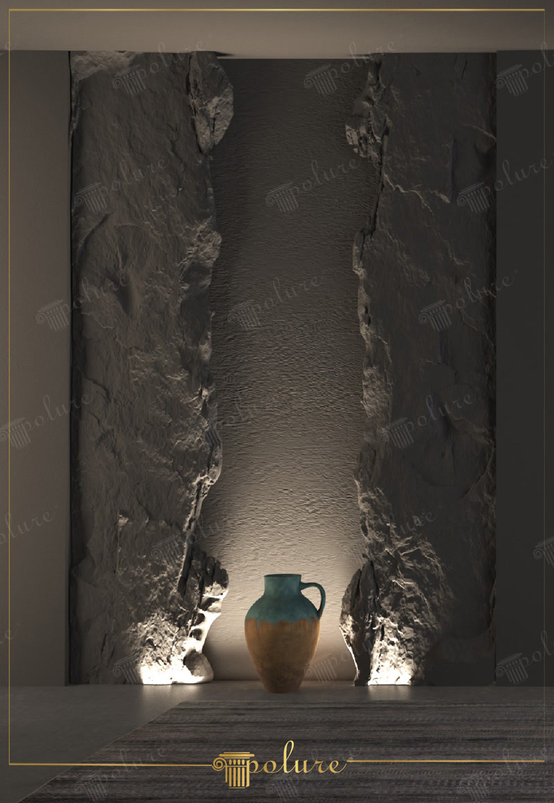 Rock Panel LED hidden light lighting Rock Look Polyurethane Panel