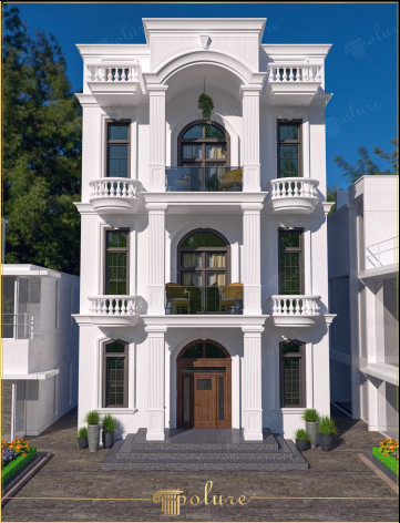 Decorație exterioară neoclasică Poliuretan Coloană corintică Cap Chimb și streașină Utilizare turnare Arhitectura neoclasică este un concept de design care îmbină elementele clasice și moderne, cu estetica și eleganța în prim plan. Cele mai importante elemente de decor exterior ale acestui stil includ capitelurile de coloană corintică din poliuretan, stâlpii și muluri de streașină. Ușoare, durabile și atrăgătoare din punct de vedere estetic, materialele poliuretanice oferă exteriorului clădirilor un aspect clasic și de lungă durată.