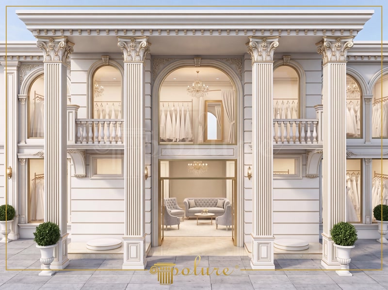 Elemente Decorative din Poliuretan Modelație și Console Console și frontoane din poliuretan brut dispuse pe pardoseală pentru pregătirea montajului tehnic interior.