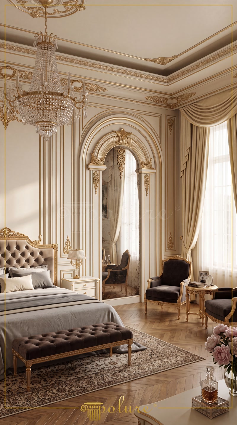 Fațadă Clasică Residence cu Coloane și Ancadramente din Poliuretan Fațadă vilă clasică cu coloane din poliuretan, ancadramente curbate la ferestre și balustradă decorativă pe etaj.