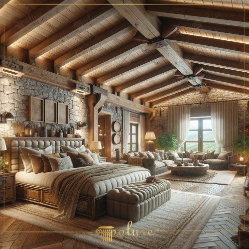 Decorare dormitor rustic Modele si Design Decorarea rustică a dormitorului este un concept unic de design care aduce căldura și liniștea naturii în spațiile interioare. Cu panouri din