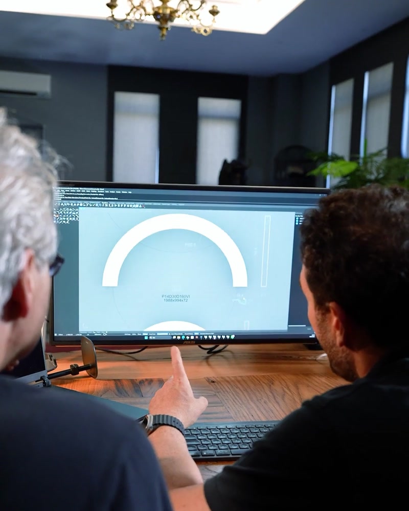 Design digital al unui arc conceput în software de proiectare