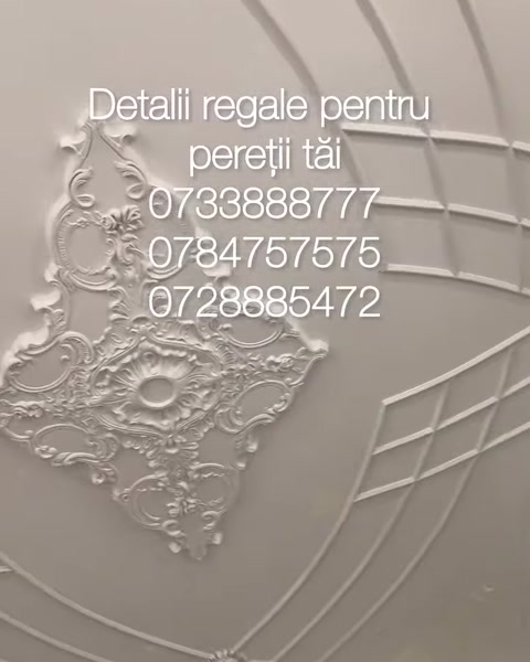 Rozetă cu model geometric marcată pentru montaj pe tavan