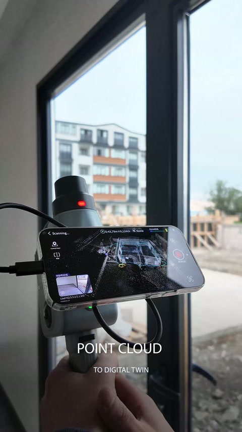 Scanerul înregistrează zona ferestrei pentru completarea modelului digital