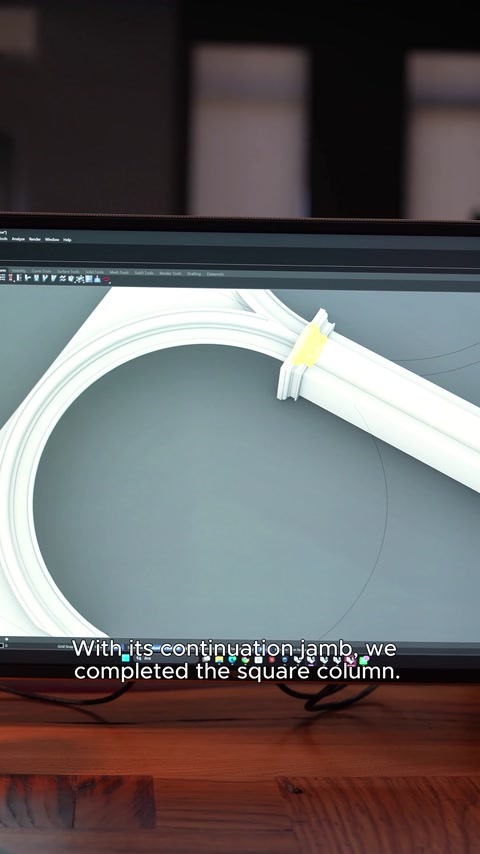 Proiectarea unei arcade cu coloane de 20 cm și capiteluri | Partea 1/3