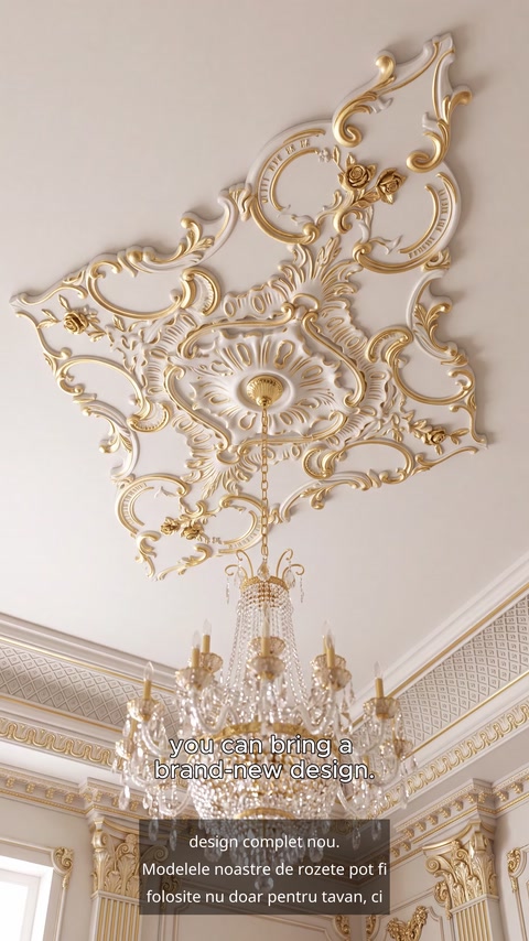 Rozete decorative din poliuretan: peste 30 de modele pentru tavane elegante