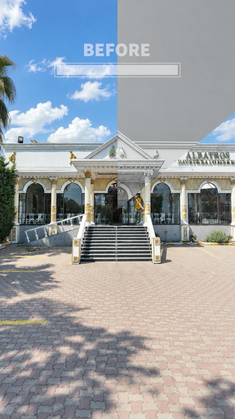 Fațadă clasică prezentată înaintea completării elementelor decorative exterioare
