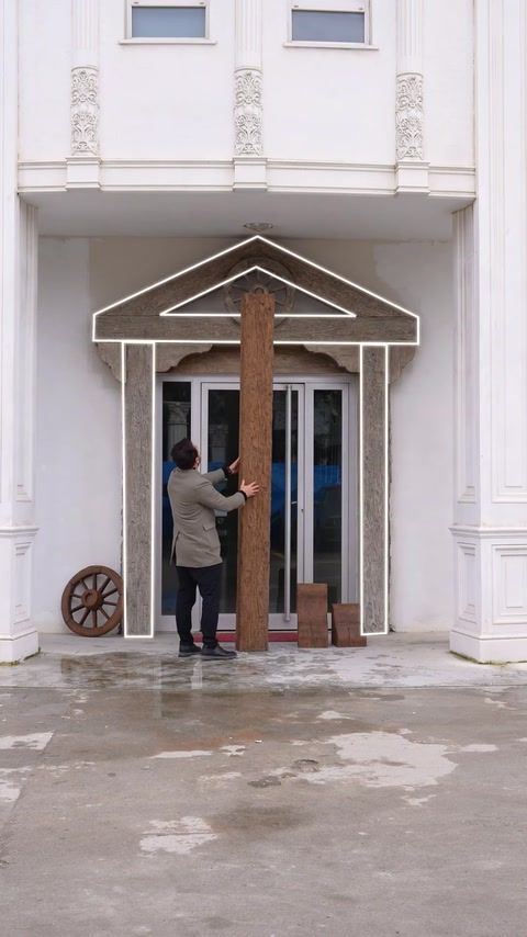 Grinzi decorative din poliuretan cu aspect rustic de lemn