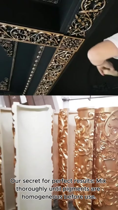 Vopsele decorative aurii și argintii pentru ornamente interioare și exterioare