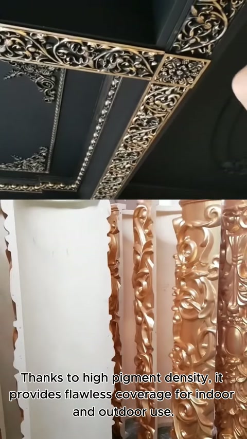 Vopsele decorative aurii și argintii pentru ornamente interioare și exterioare
