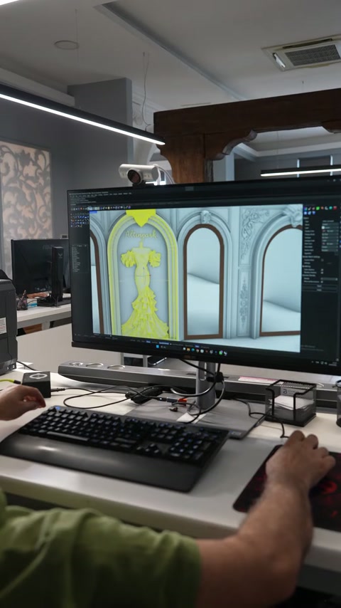 Modelarea digitală a profilelor decorative pentru un interior cu arcade